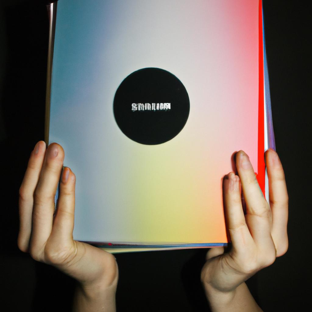 Person holding a music album